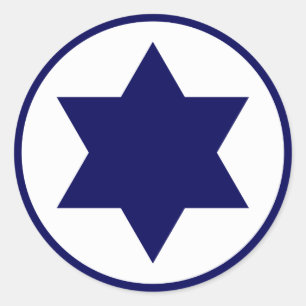 Pegatina Redonda Estrella de David en Israel