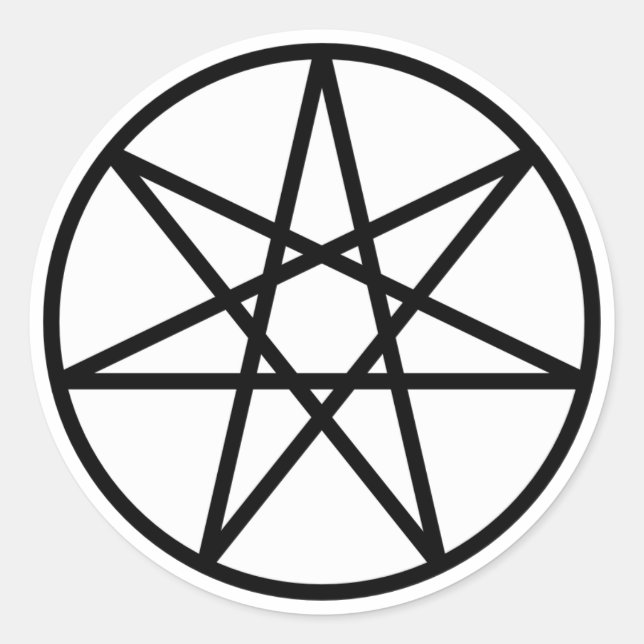 Pegatina Redonda Estrella de Faerie (Anverso)