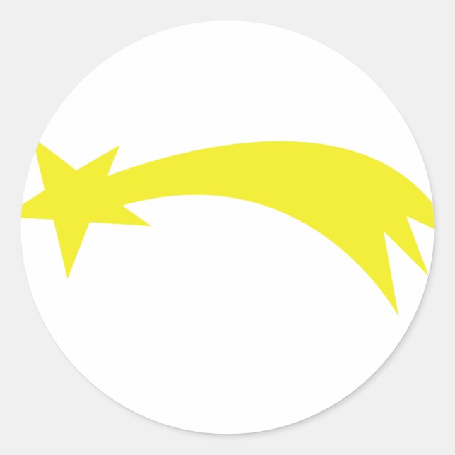 Pegatina Redonda estrella de x-mas - estrella en caída (Anverso)