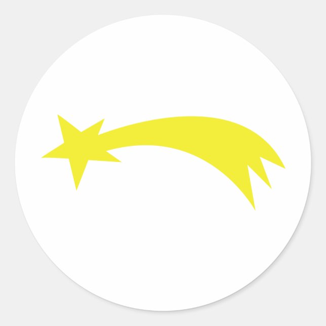 Pegatina Redonda estrella de x-mas - estrella en caída (Anverso)
