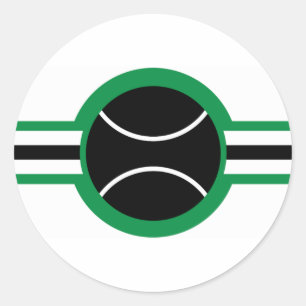 Pegatina Redonda estrella del aire del tenis