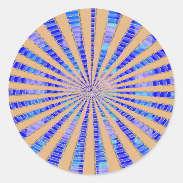 Pegatina Redonda Estrella Gold única (Anverso)