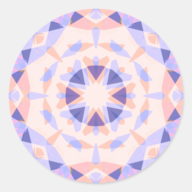 Pegatina Redonda Estrella mágica de cumpleaños de Chica púrpura bon (Anverso)