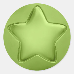 Pegatina Redonda Estrella personalizada Premium 3D Medalla de premi