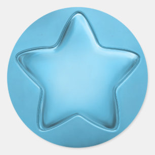 Pegatina Redonda Estrella Personalizada Premium 3D Medalla de Recon