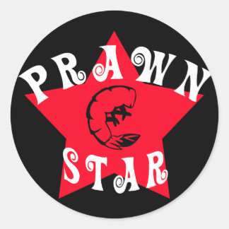 Pegatina Redonda Estrella Prawn