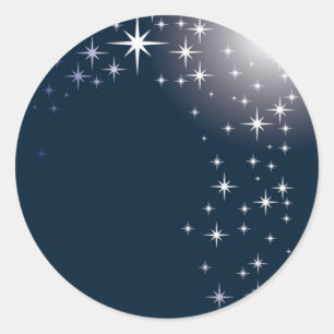 Pegatina Redonda estrella que mira