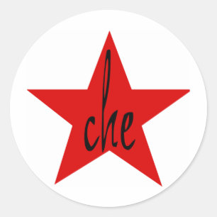 Pegatina Redonda Estrella Roja Che!