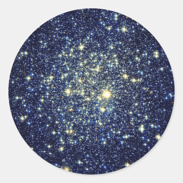 Pegatina Redonda Estrellas (Anverso)