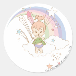 Pegatina Redonda Estrellas arcoiris PEBBLES™