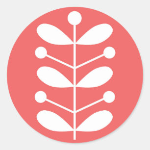 Pegatina Redonda Estrellas blancas