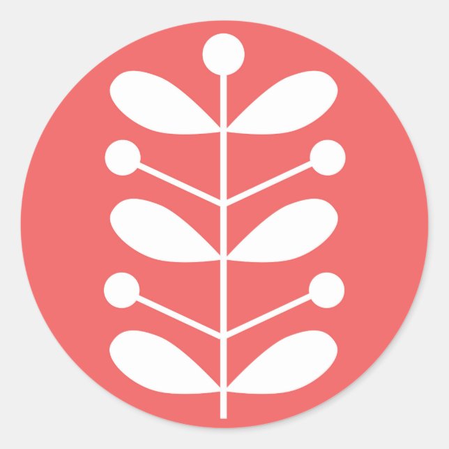 Pegatina Redonda Estrellas blancas (Anverso)