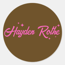 Estrellas de la tipografía rosa retro Brown