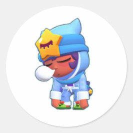 Pegatina Redonda Estrellas de lucha con juego de stickrs