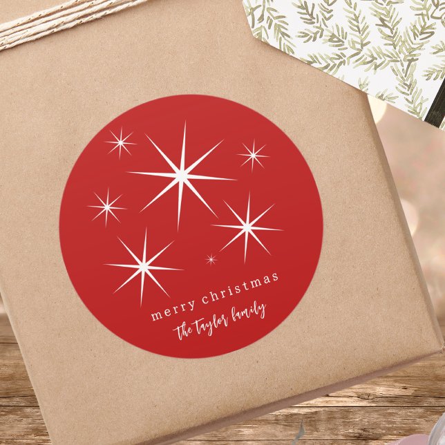 Pegatina Redonda Estrellas de Navidades modernos y festivos (Subido por el creador)
