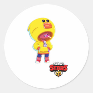 Pegatina Redonda estrellas de pelea