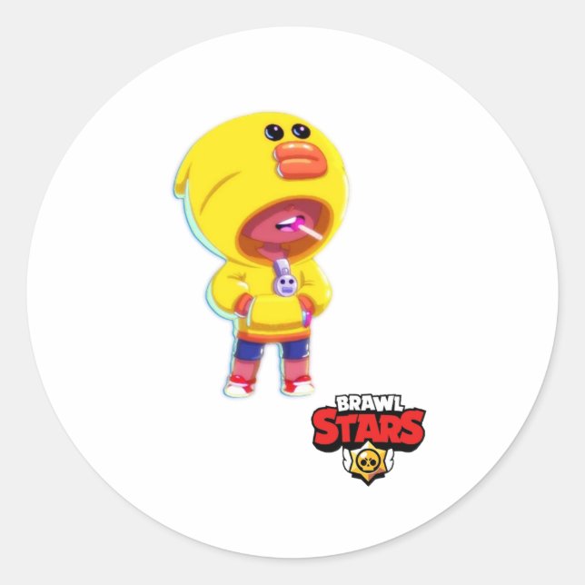 Pegatina Redonda estrellas de pelea (Anverso)