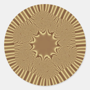 Pegatina Redonda Estrellas del oro