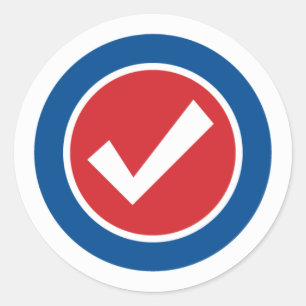 Pegatina Redonda Estrellas en rayas 32 - Círculo