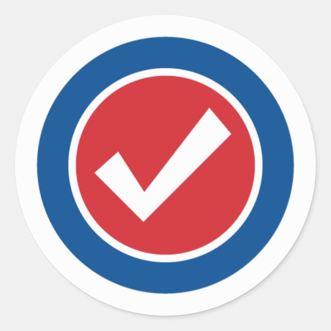 Pegatina Redonda Estrellas en rayas 32 - Círculo (Anverso)