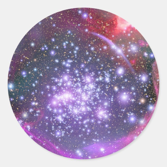 Pegatina Redonda Estrellas más fuertes de Galaxy, Sagittarius (Anverso)