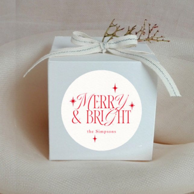 Pegatina Redonda Estrellas simples alegres y brillantes (Subido por el creador)