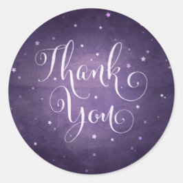 Pegatina Redonda Estrellas violetas moradas gracias Halloween