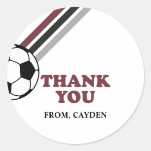 Pegatina Redonda Estribillos de marrón de fútbol vamos a patearlo c