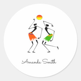 Pegatina Redonda Estuche Awesome y Bright Sun Dance para iPhone / i