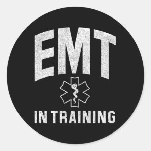 Pegatina Redonda Estudiante De Emt En Formación