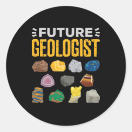 Pegatina Redonda Estudiante de Geología del Futuro Geólogo
