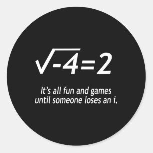 Pegatina Redonda Estudiar Resolver Es Todo Diversión Y Juegos Hasta