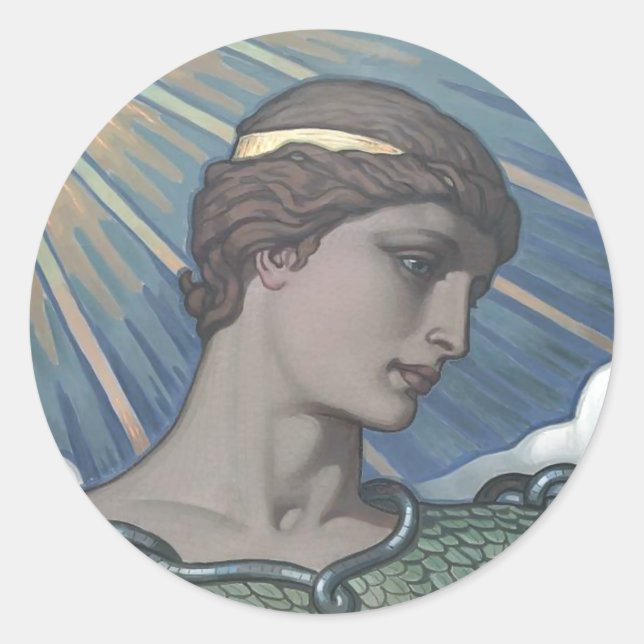 Pegatina Redonda Estudio de Minerva (Anverso)