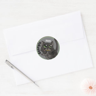 Pegatina Redonda Estudio útil Personalizado de gatos