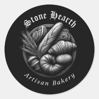 Pegatina Redonda Etched Bread Basket Thank You Classic Round Stick