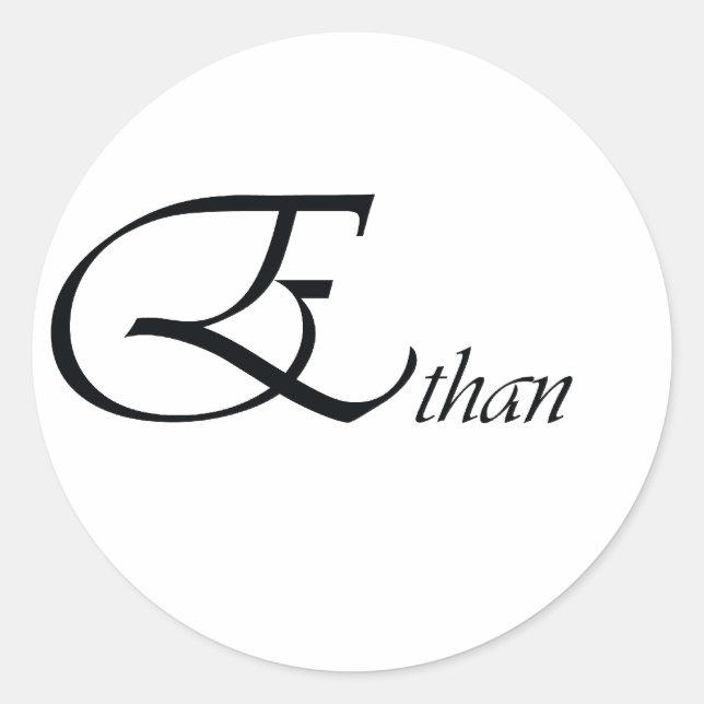 Pegatina Redonda Ethan (Anverso)