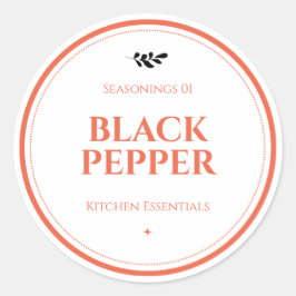 Pegatina Redonda Etiquetas de alimentos, etiquetas para jarras, eti