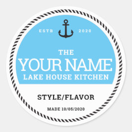 Pegatina Redonda Etiquetas de canalización personalizadas - Añade t