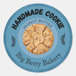 Pegatina Redonda Etiquetas de cookie de mantequilla de maní persona