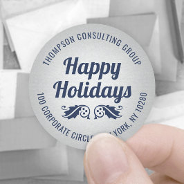 Pegatina Redonda Etiquetas de dirección de devolución de Relieve me