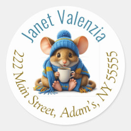 Pegatina Redonda Etiquetas de direcciones redondas