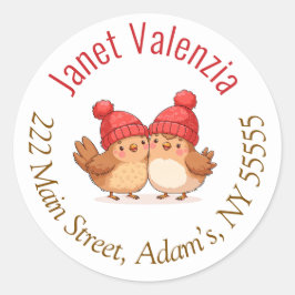 Pegatina Redonda Etiquetas de direcciones redondas