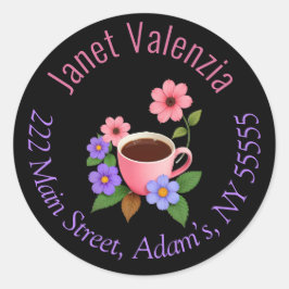 Pegatina Redonda Etiquetas de direcciones redondas