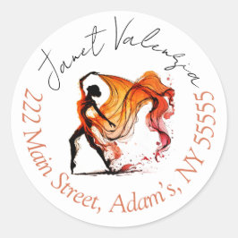 Pegatina Redonda Etiquetas de direcciones redondas