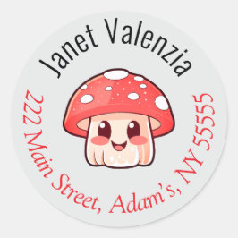 Pegatina Redonda Etiquetas de direcciones redondas