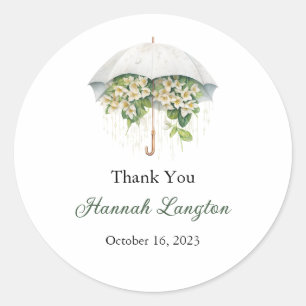Pegatina Redonda Etiquetas de ducha de novia, redondo de novia