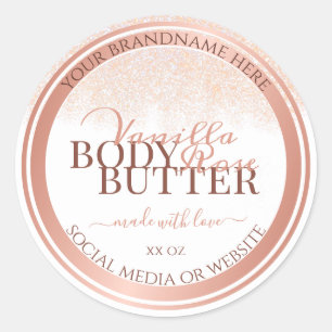 Pegatina Redonda Etiquetas de embalaje de productos blancos de lujo