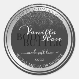 Pegatina Redonda Etiquetas de embalaje de productos de color gris o