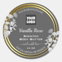 Etiquetas de embalaje de productos elegantes Flora