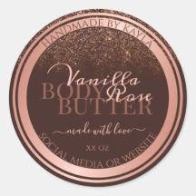 Etiquetas de embalaje de productos marrones elegan